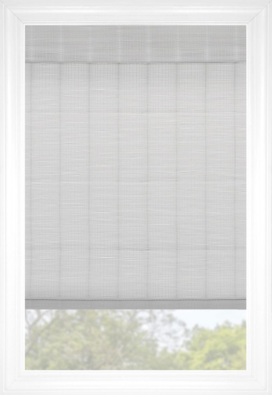 Chalk Moorea Flat Woven Wood Shades