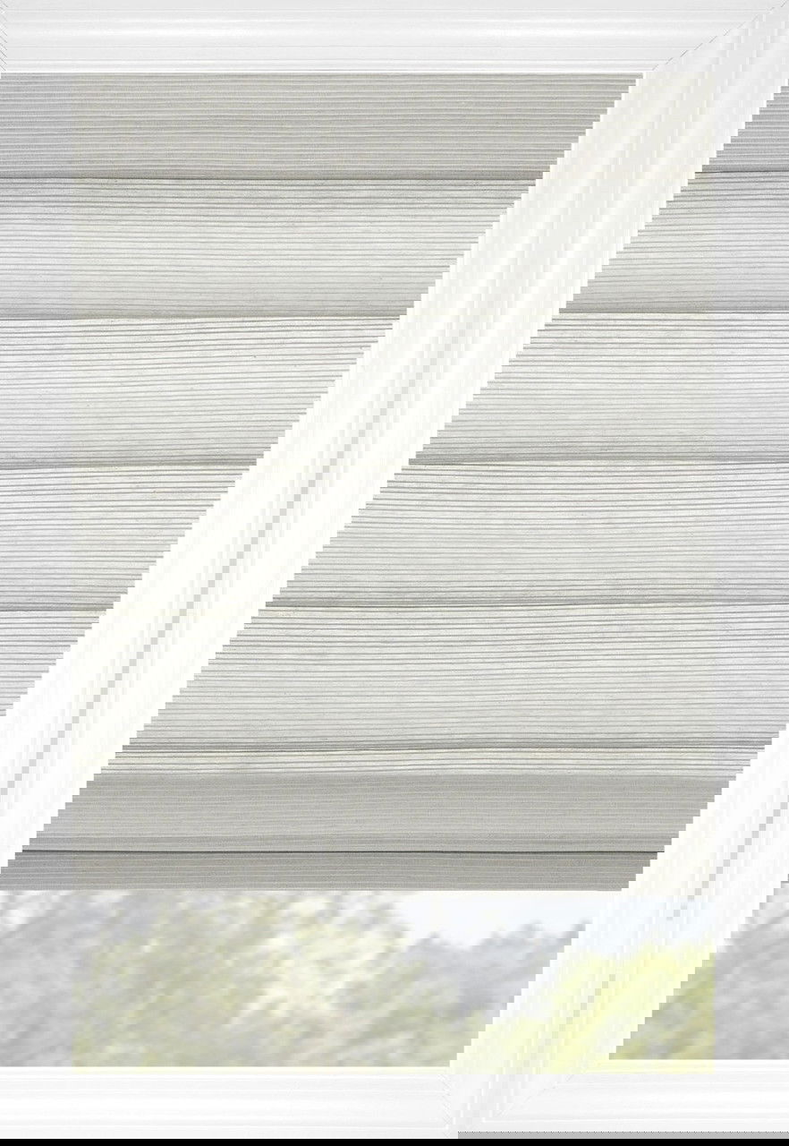 Pale Gray Miyako Classic Woven Wood Shades