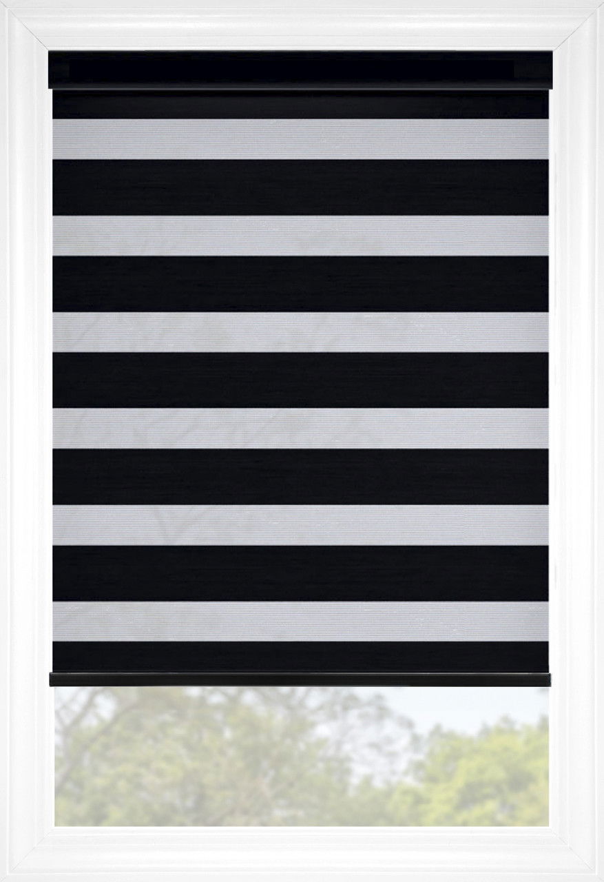 Black Cascade Light Filtering Sheer Shades