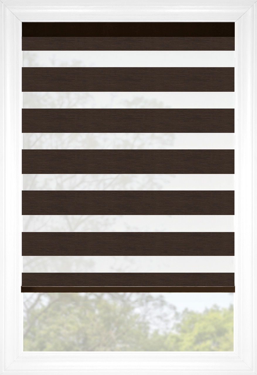 Mocha Cascade Elegance Light Filtering Sheer Shades