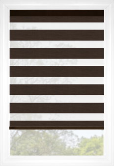 Mocha Cascade Elegance Light Filtering Sheer Shades