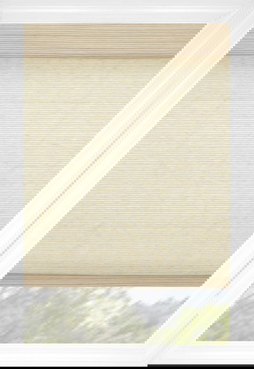 Pale Sand Miyako Flat Woven Wood Shades