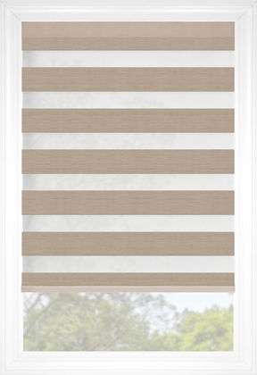 Antique Beige Cascade Room Darkening Sheer Shades