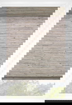 Stores en bois tissé Kauai Plis plats - Shale