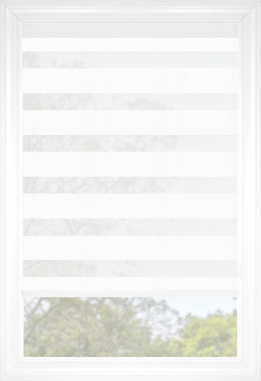Iced White Cascade Petite Light Filtering Sheer Shades