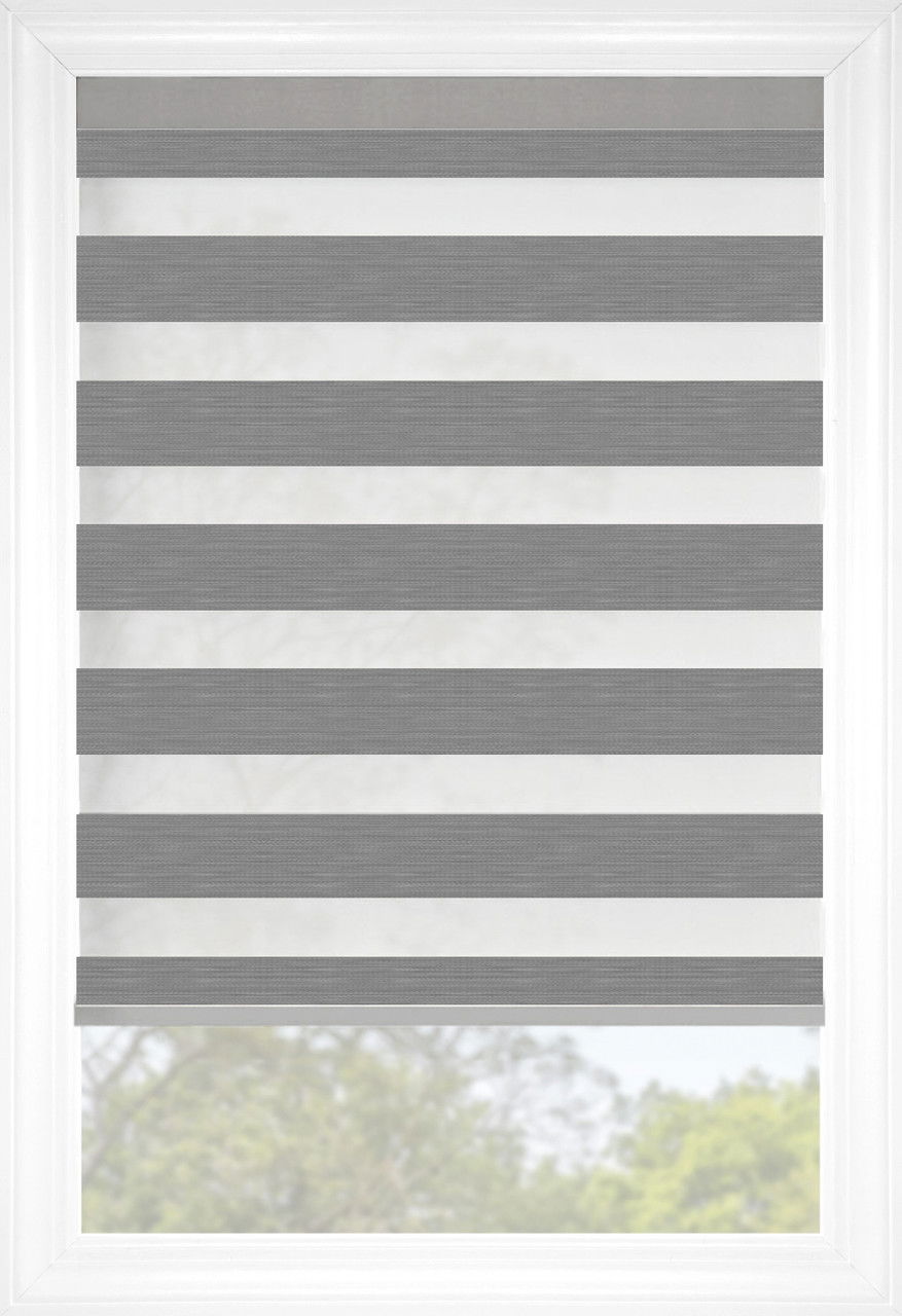 Dover Grey Cascade Santa Fe Light Filtering Sheer Shades