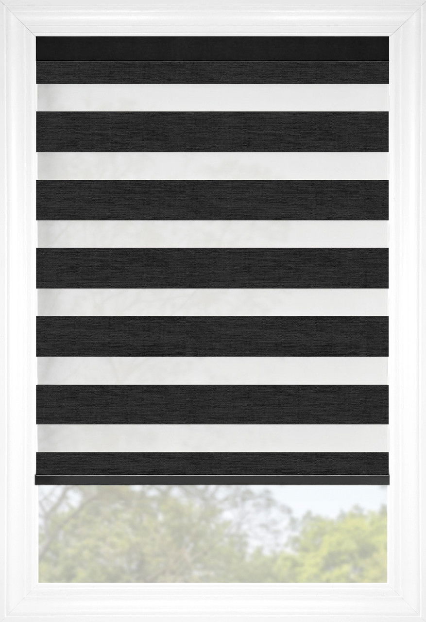 Coal Cascade Olivia Light Filtering Sheer Shades