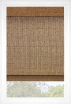 Stores en bois tissé Trinidad Plis plats - Café