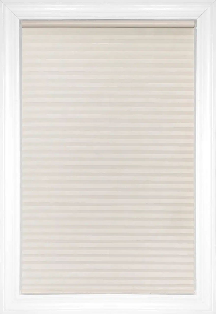 Off White Motorized Classic Collection Light Filtering Cellular Shades