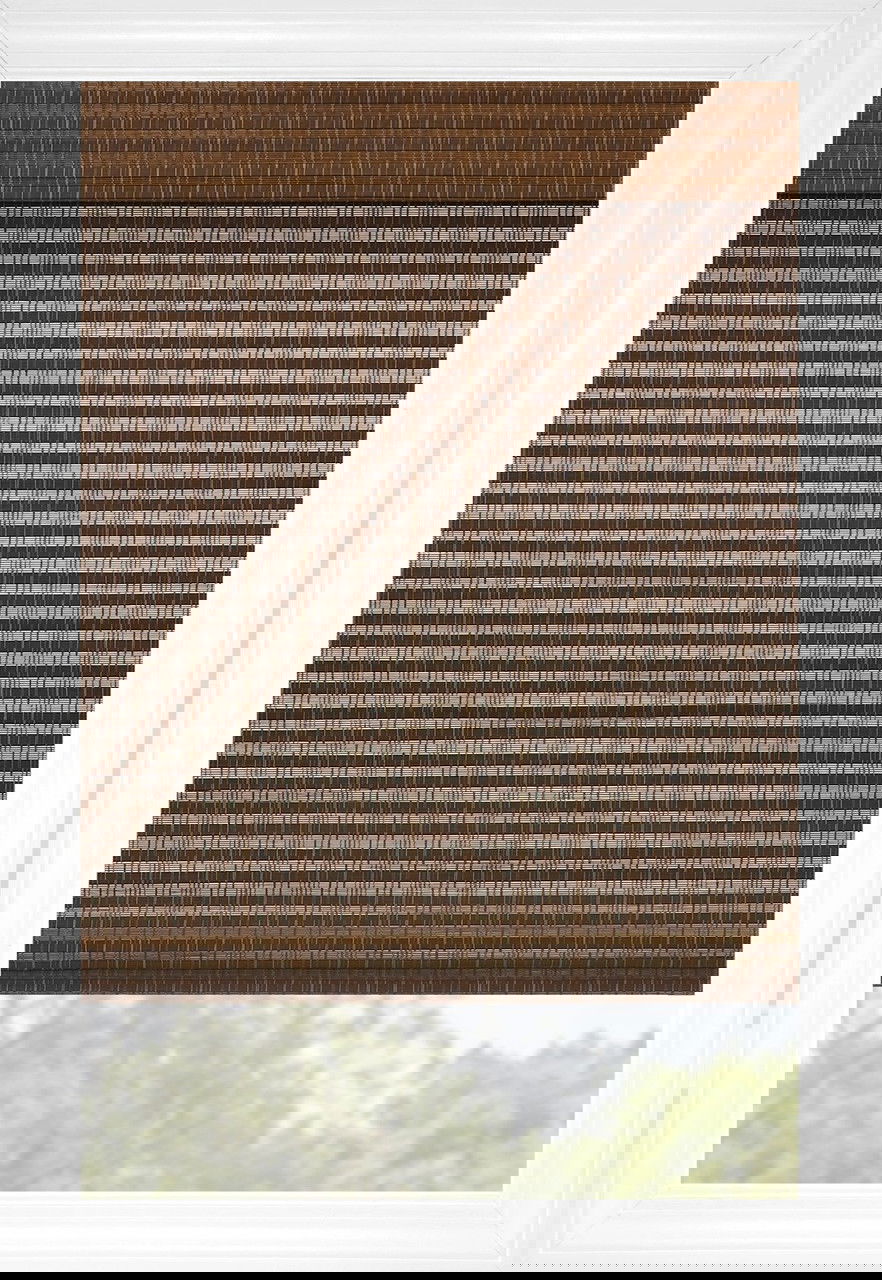 Pecan KeyWest Flat Woven Wood Shades