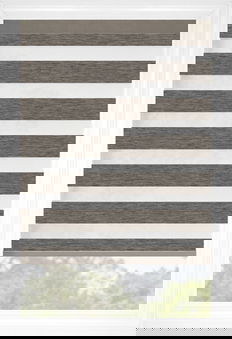 Smoke Cascade Elegance Linen Light Filtering Sheer Shades