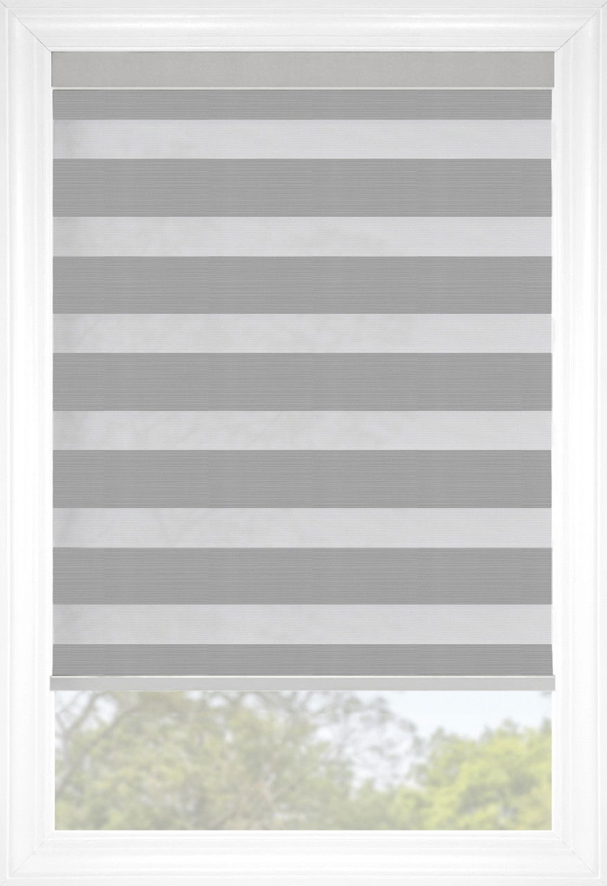 Iced Slate Cascade Mod Light Filtering Sheer Shades