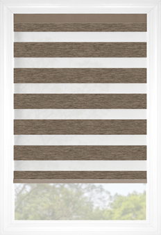 Bronze Cascade Elegance Linen Light Filtering Sheer Shades