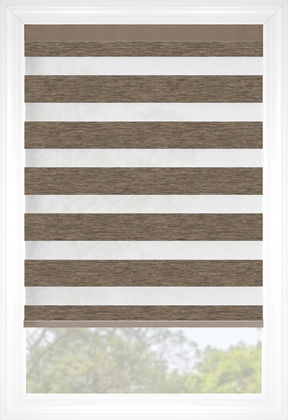 Bronze Cascade Elegance Linen Sheer Shades