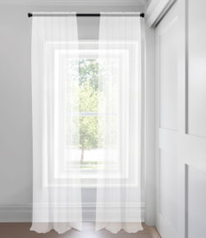 Rideaux faits sur mesure - Sans Doublure  - Voilage classique - Blanc éclatant