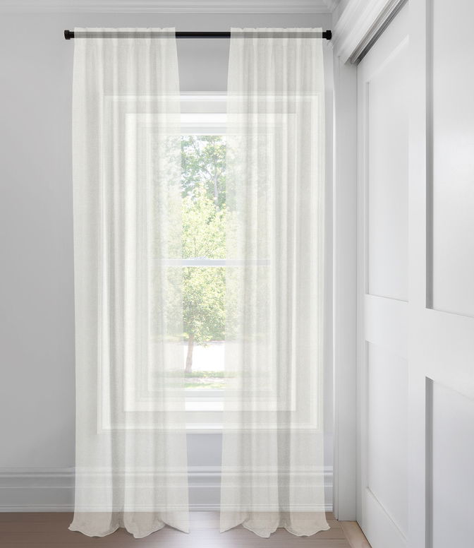 Blanc Regan Rideaux faits sur mesure