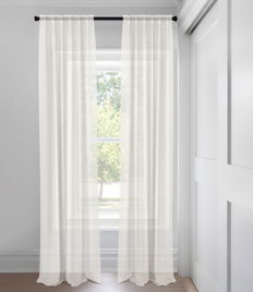 White Rayne Unlined Custom Made Drapery
