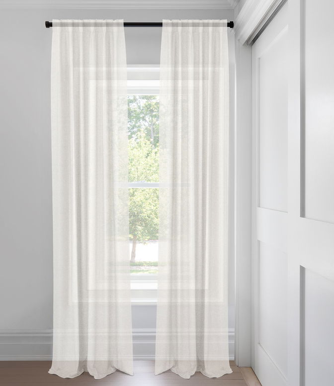 Blanc Rayne Rideaux faits sur mesure