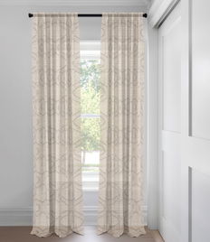 Graine de lin Juliette Sans Doublure Rideaux Custom Made