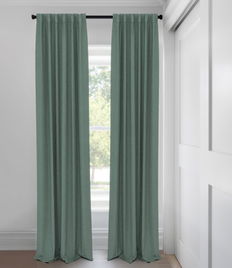 Robbins Egg Velvet Classic Unlined  Custom Made Drapery