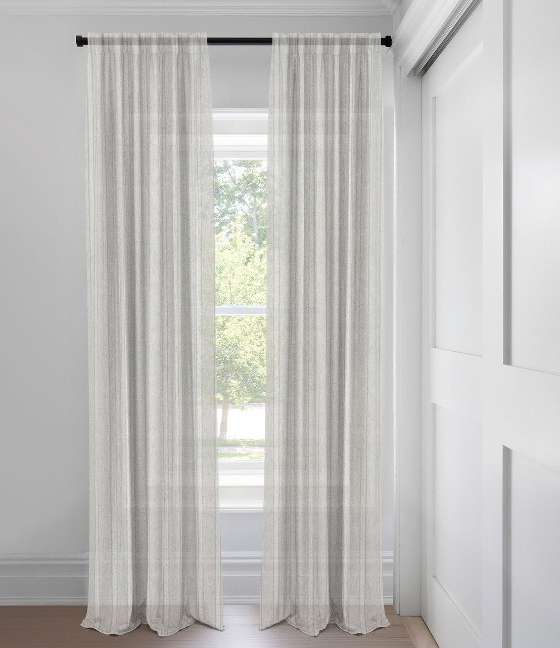 Grey Jolene Light Filtering Custom Made Drapery