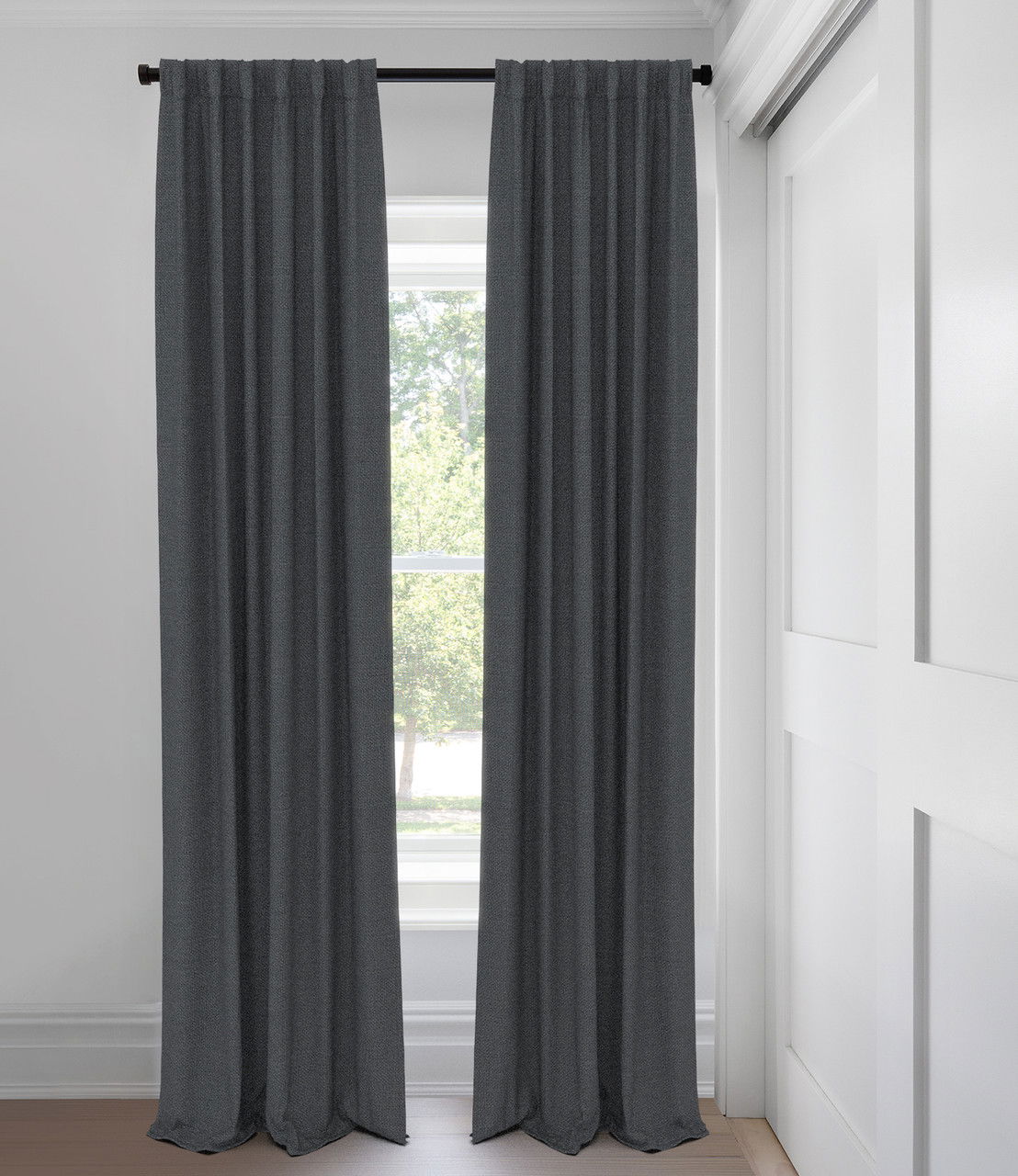 Iron Heavy Weight Textured Knit Light Filtering Custom Made Drapery