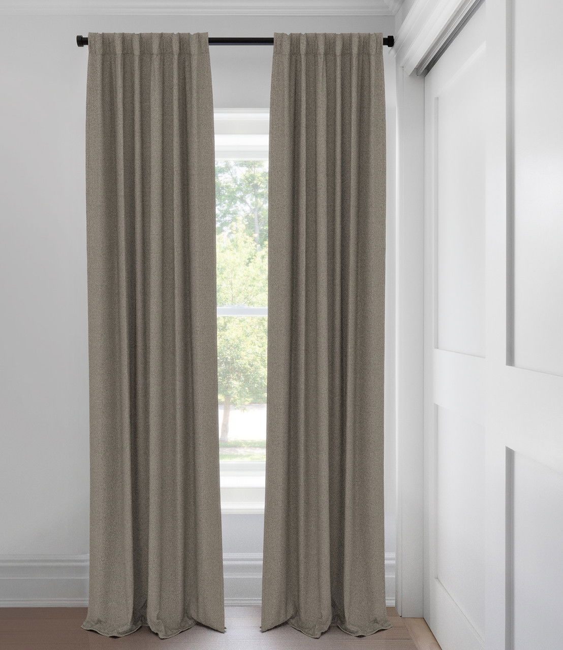 Taupe Hayes Light Filtering Custom Made Drapery