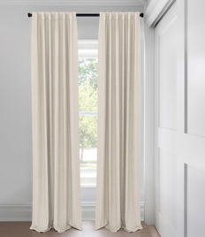 Bone Morris Room Darkening Unlined Custom Made Drapery