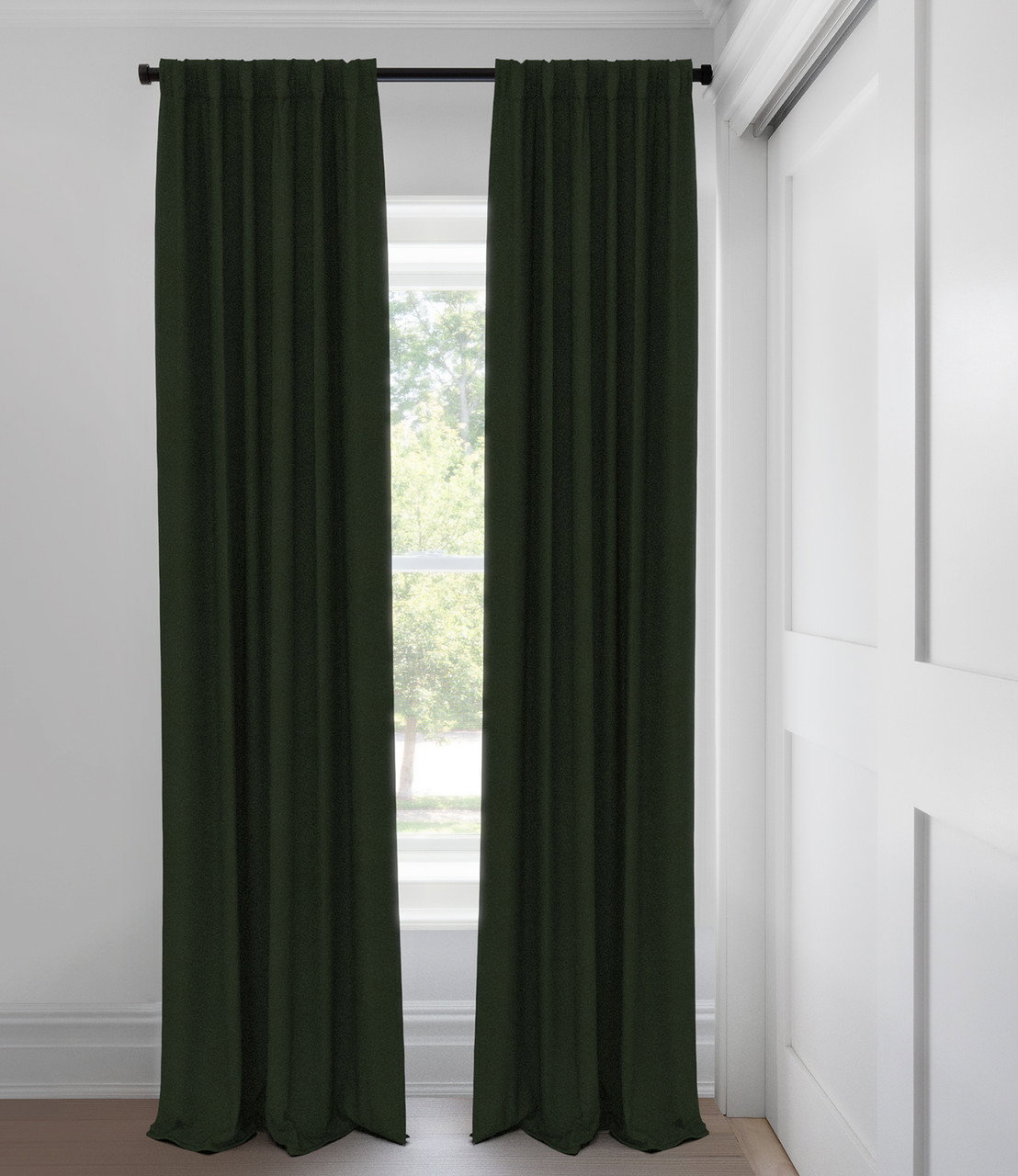 Evergreen Velvet Classic Unlined  Custom Made Drapery