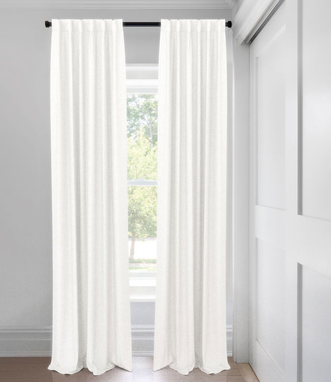 Blanc Oxford Rideaux faits sur mesure