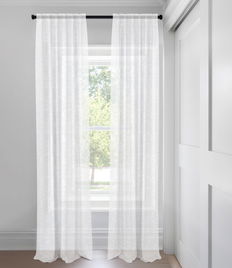 White Heather Unlined  Custom Made Drapery