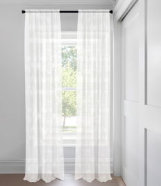 Blanc Natalia Filtrant la Lumière Rideaux faits sur mesure