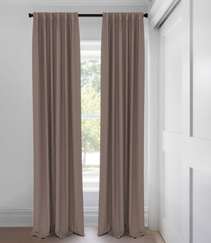 Argile Velours classique Rideaux faits sur mesure