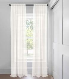 White Refined Blend Unlined  Custom Made Drapery