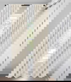 White Klara Light Filtering  Custom Made Drapery