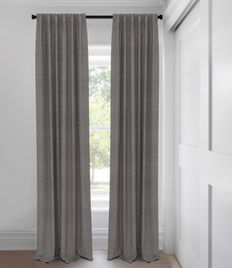 Taupe Laine filée Filtrant la Lumière Rideaux Custom Made