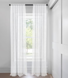 White Heather Light Filtering  Custom Made Drapery
