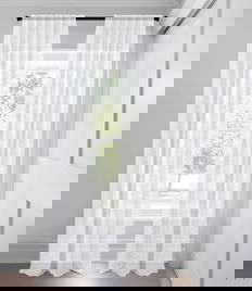 White Heather Light Filtering  Custom Made Drapery