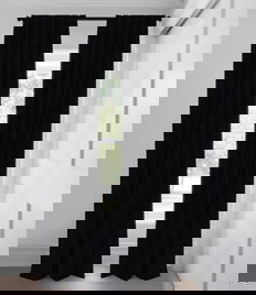 Black Morris Room Darkening Blackout  Custom Made Drapery