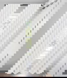 Pure White Carey Room Darkening Blackout Custom Made Drapery
