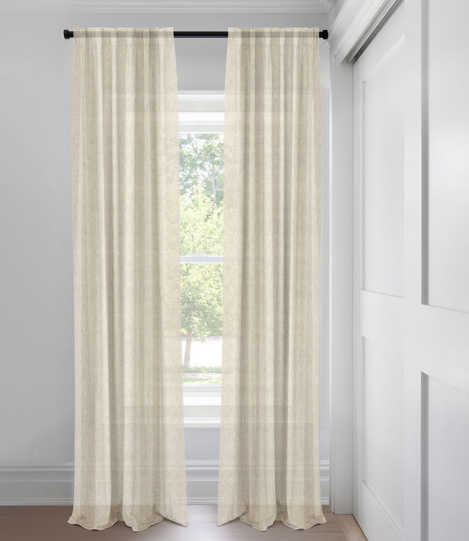 Naturel Emmett Rideaux faits sur mesure