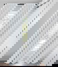 Platinum Silk Luster Light Filtering  Custom Made Drapery