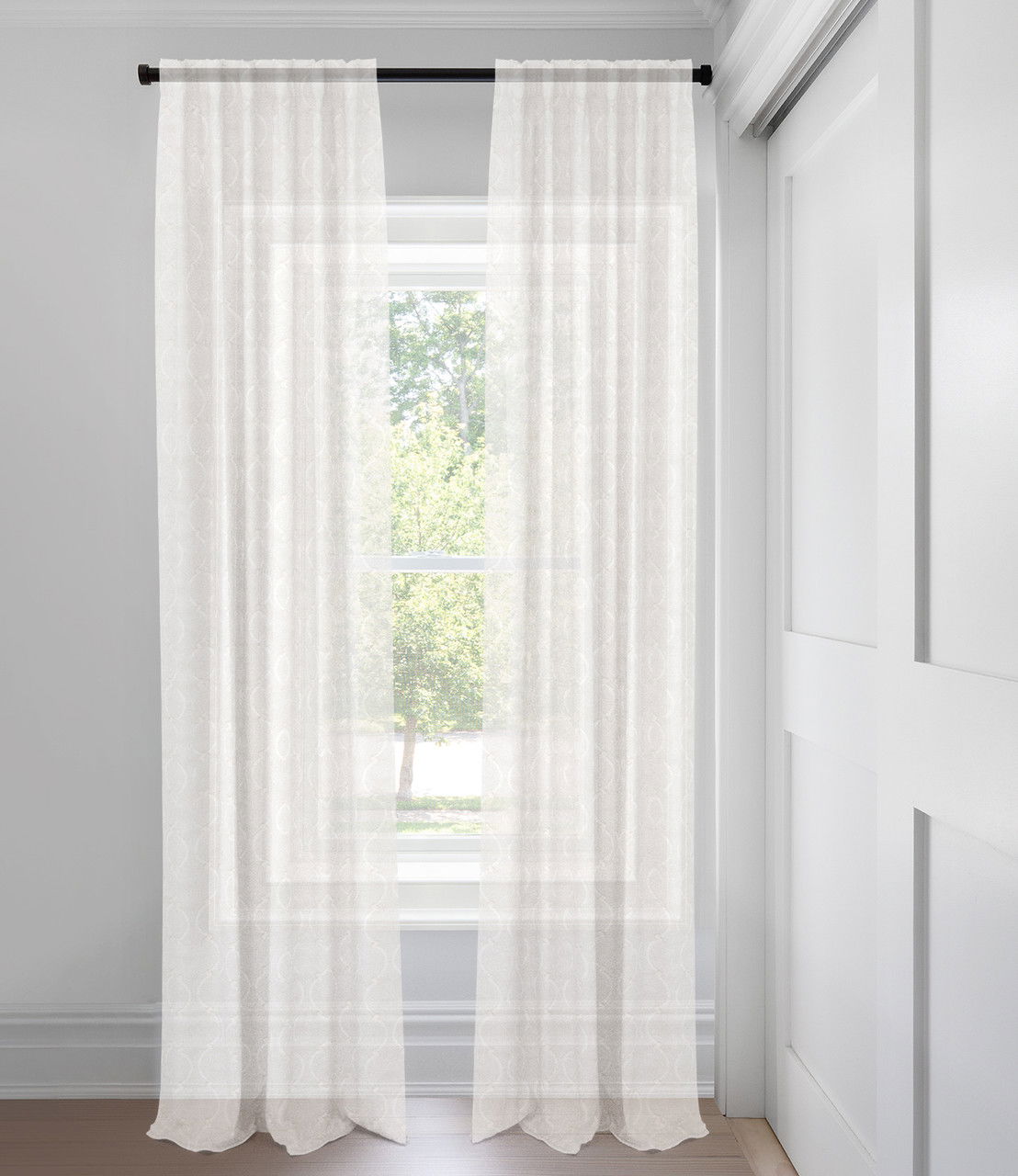 White Sofiya Blackout Custom Made Drapery