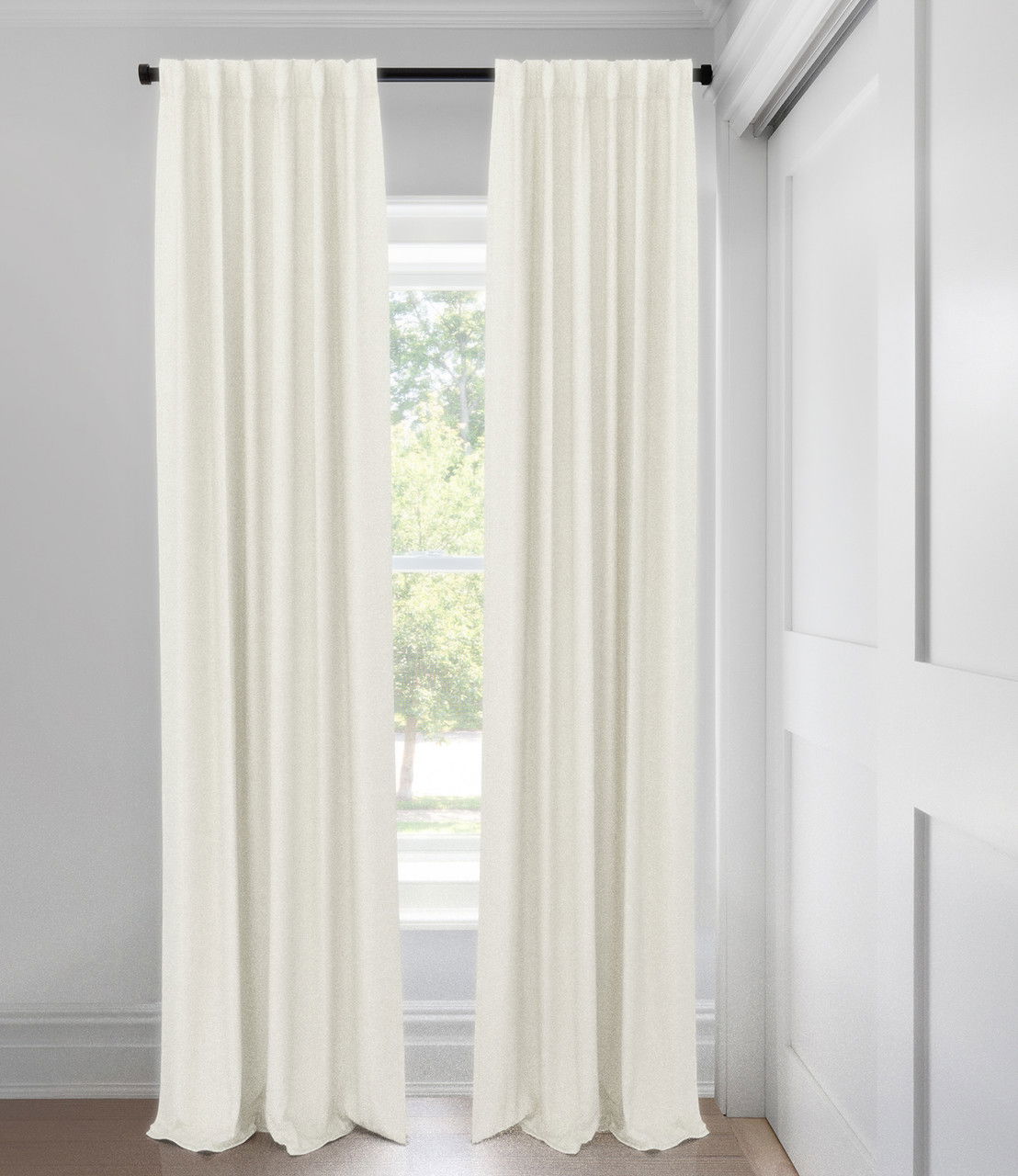 White Jacob Blackout Custom Made Drapery
