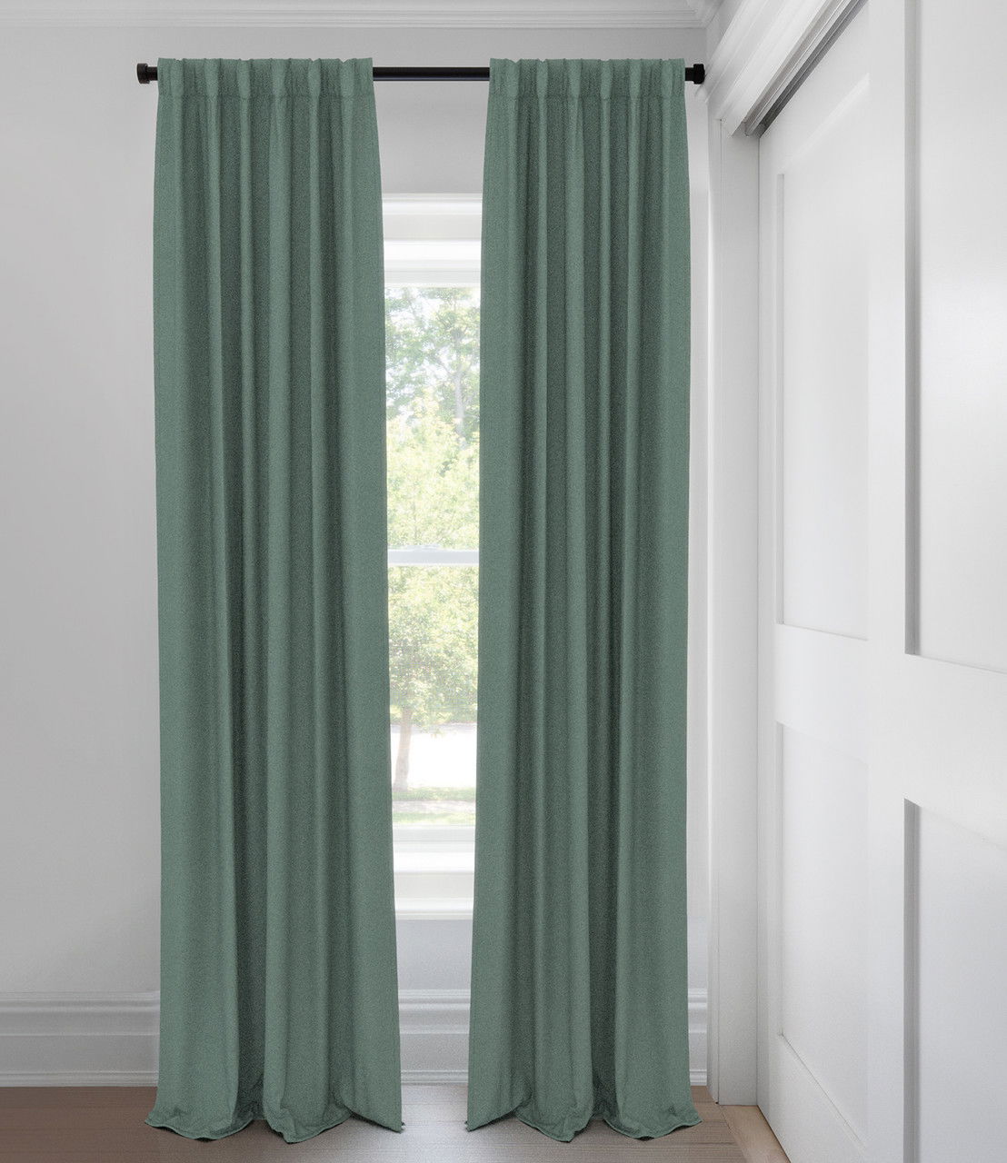 Robbins Egg Velvet Classic Light Filtering Custom Made Drapery