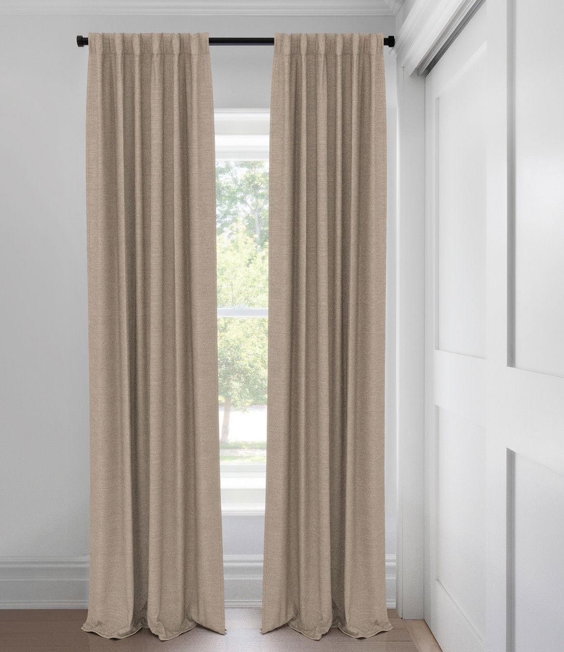 Taupe Hailee Blackout Custom Made Drapery