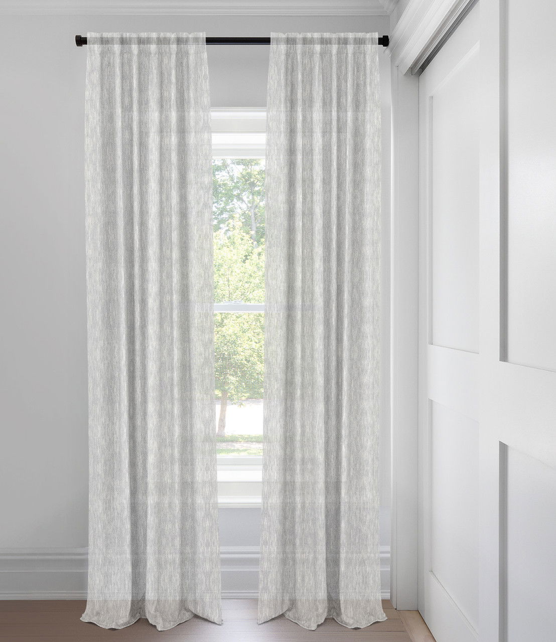Smoke Peyton Light Filtering Custom Made Drapery