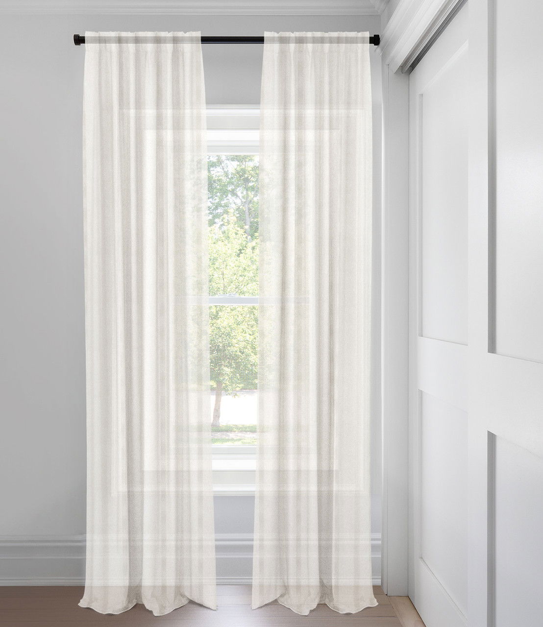White Gabriella Blackout Custom Made Drapery