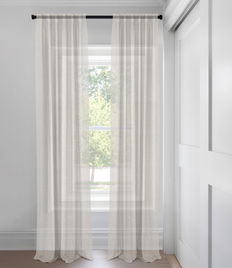 Gray Ollie Unlined Custom Made Drapery