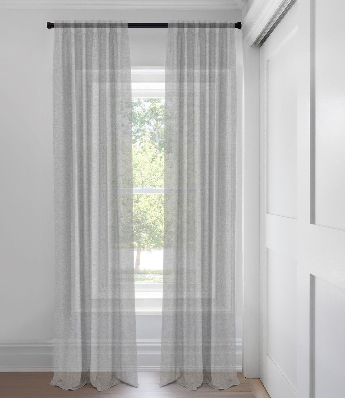 Charcoal Ollie Light Filtering Custom Made Drapery